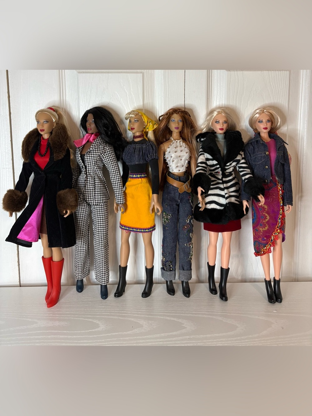Lot of 6 Jakks Pacific Elle Trendwatch 15” Fashion Dolls City Chic Walk on Wild